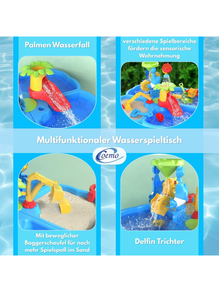 Coemo Wasserspieltisch NARIUS Spieltisch in Bunt günstig kaufen