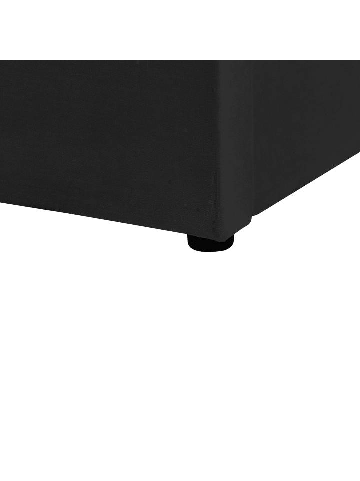 Beliani Doppelbett LUBBON in Schwarz/Silber - (W) 210 x (H) 144 x (L) 217 cm günstig kaufen onesize