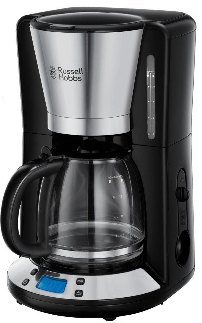 RUSSELL HOBBS Filterkaffeemaschine Victory 24030-56, 1,25l Kaffeekanne, 1x4, Digitale Glas-Kaffeemaschine