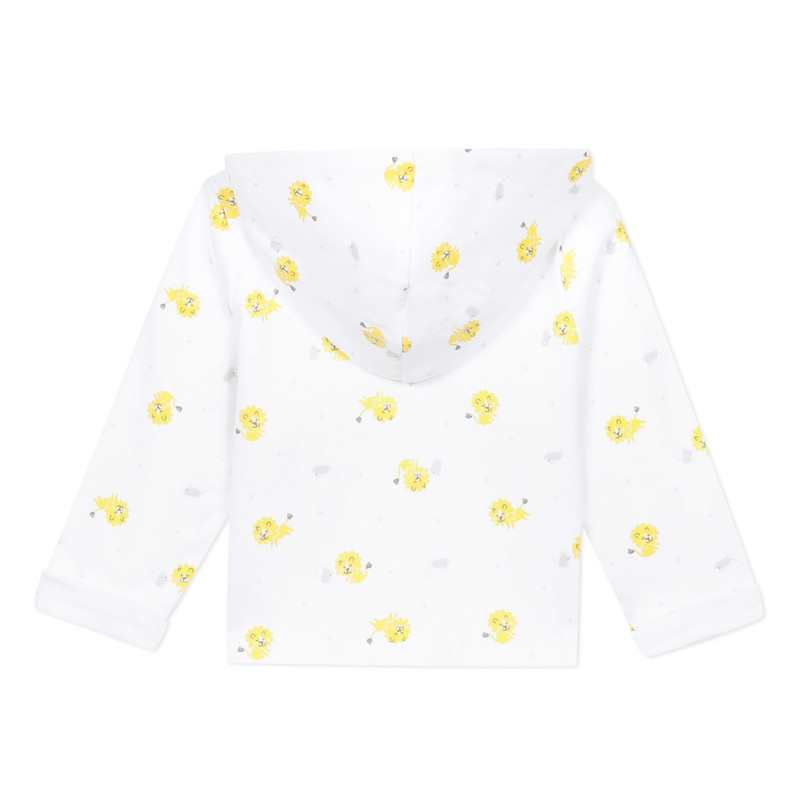 Manteau blanc ouatiné imprimé lions naissance Absorba
