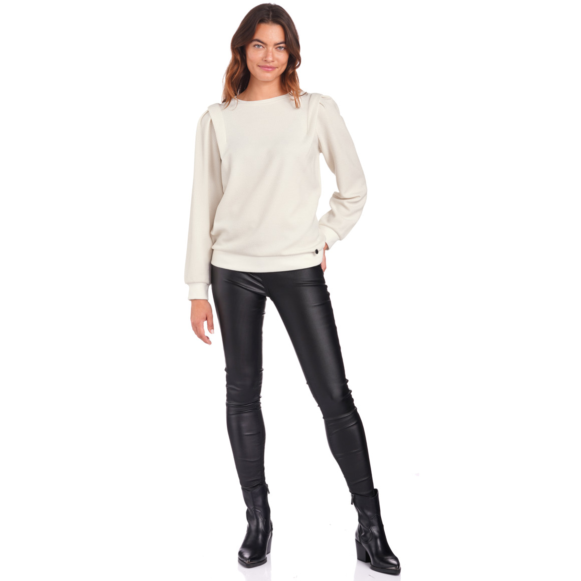 Damen Sweatshirt mit Effektgarn