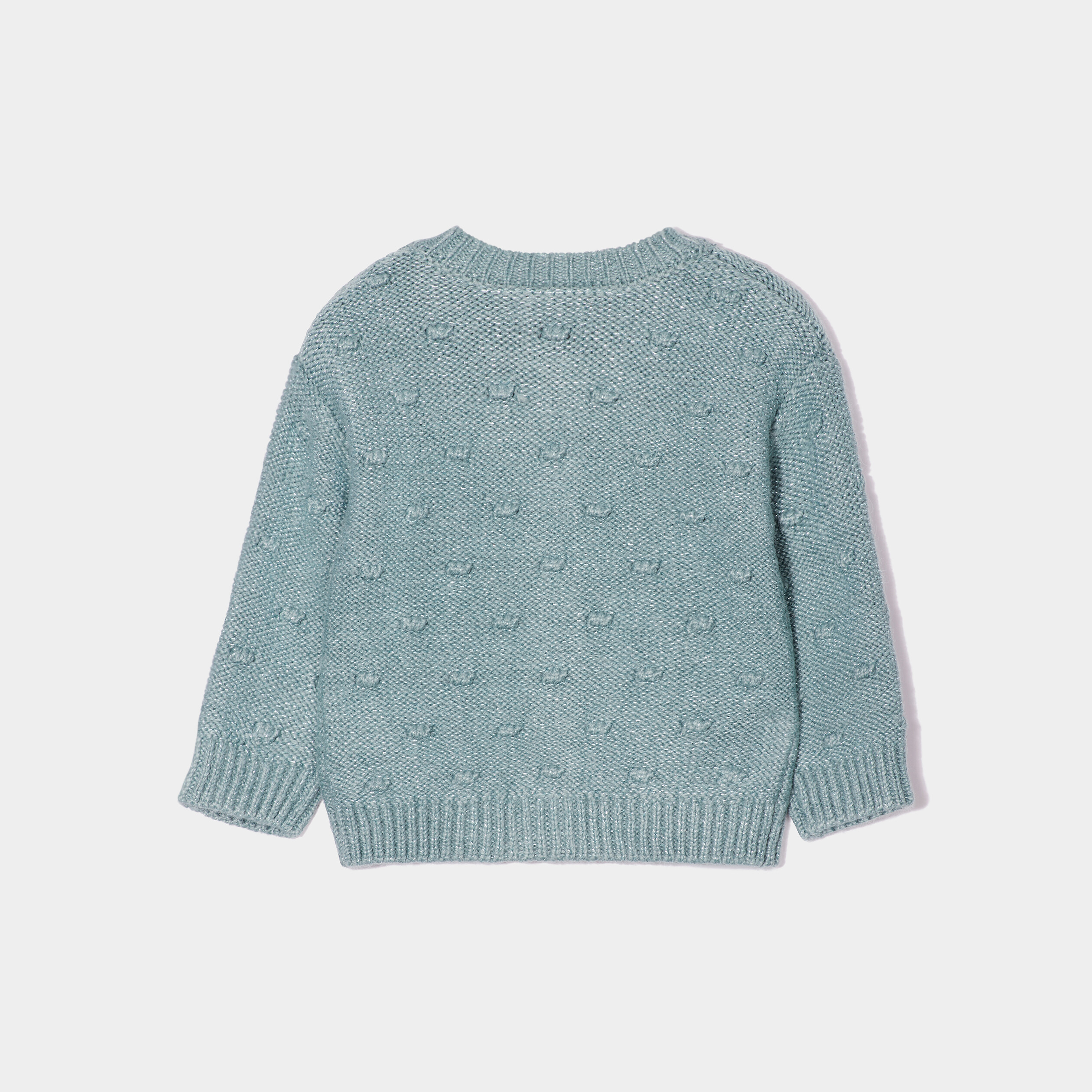Gilet boutonné col rond Creeks bleu gris bébé fille | La Halle