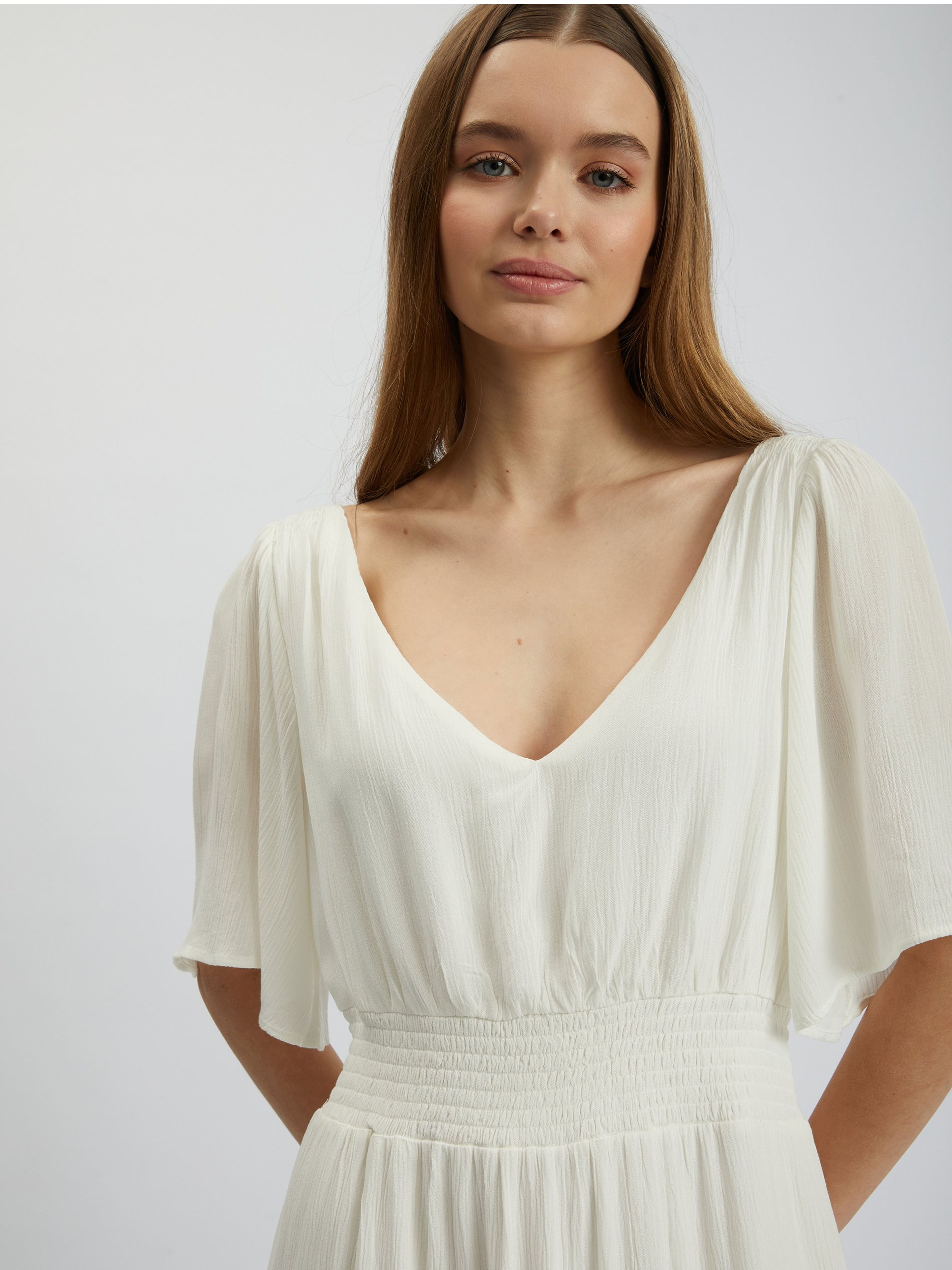Cremefarbenes Damen-Maxikleid ORSAY