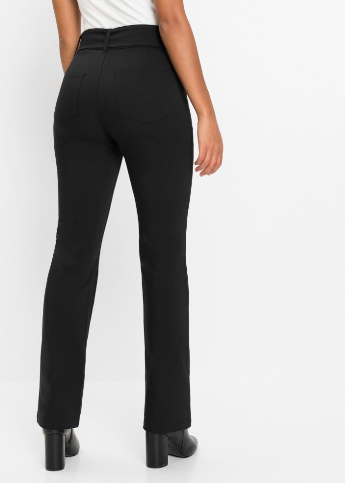 Stretch-Hose mit Gürteldetails