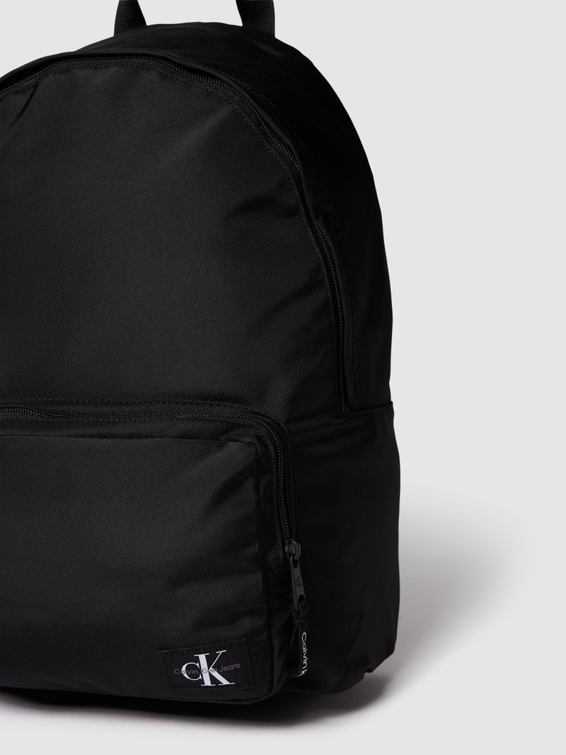 Rucksack mit Label-Details in schwarz
