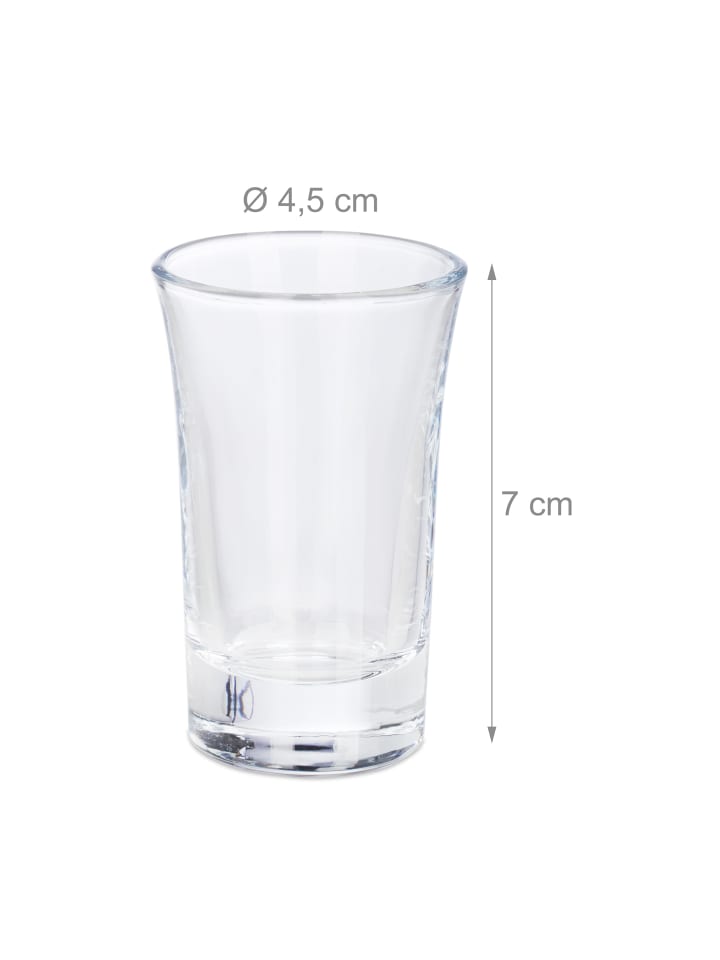 relaxdays 24x Schnapsglas in Transparent - 4 cl günstig kaufen onesize
