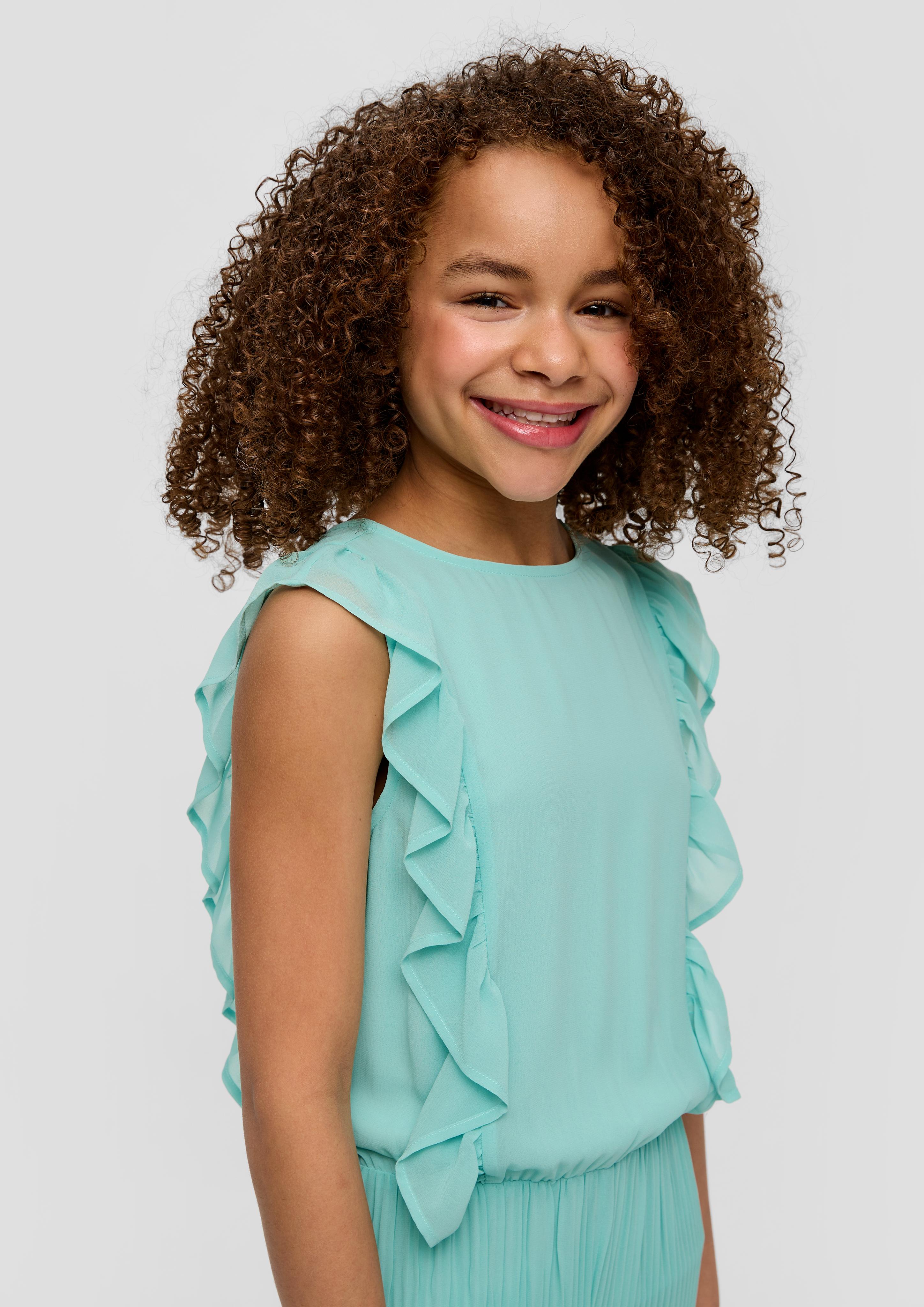 Plissierter Jumpsuit mit Volants-Details  2145492-6068