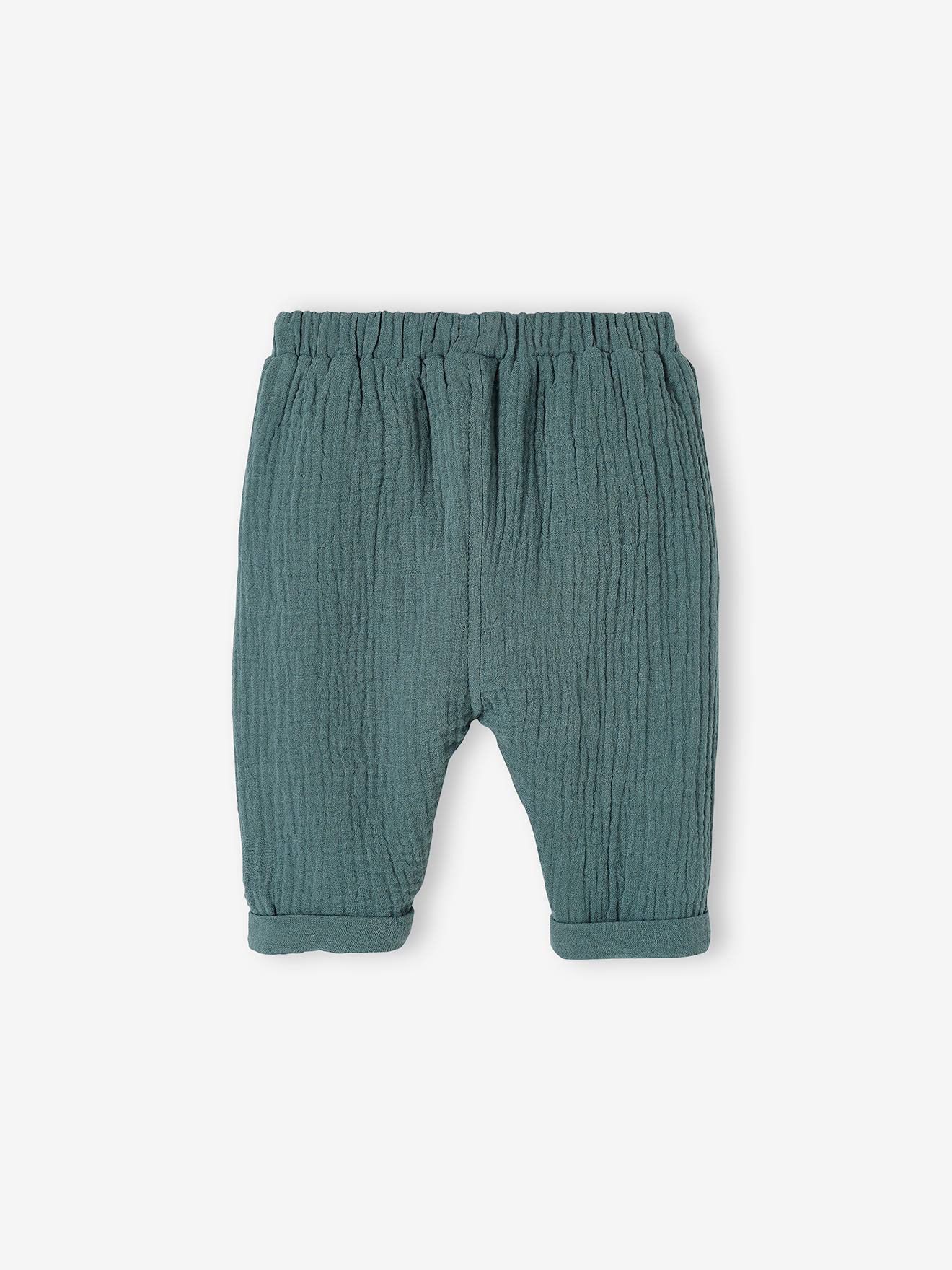 Vertbaudet Baby Hose, Musselin - wollweiß