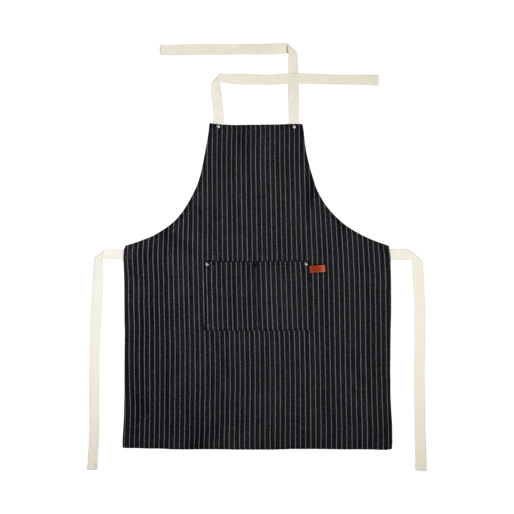 Schürze gestreift schwarz/weiß