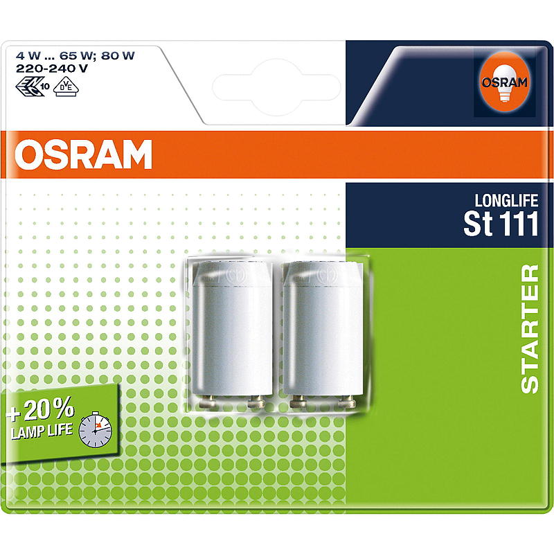 Osram Starter for lysrør 2-pk, singel st111 Osram