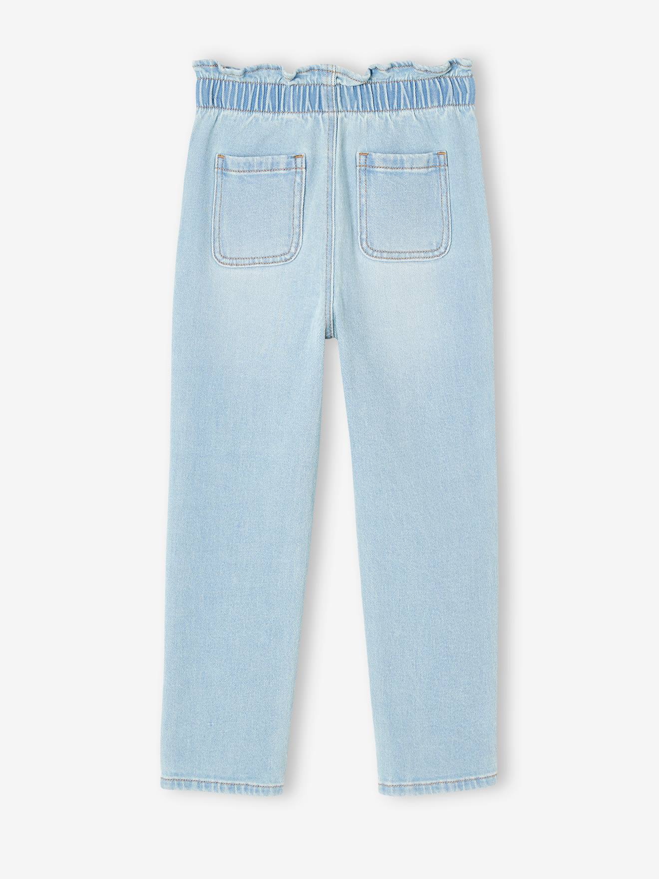Vertbaudet Mädchen Paperbag-Jeans - double stone