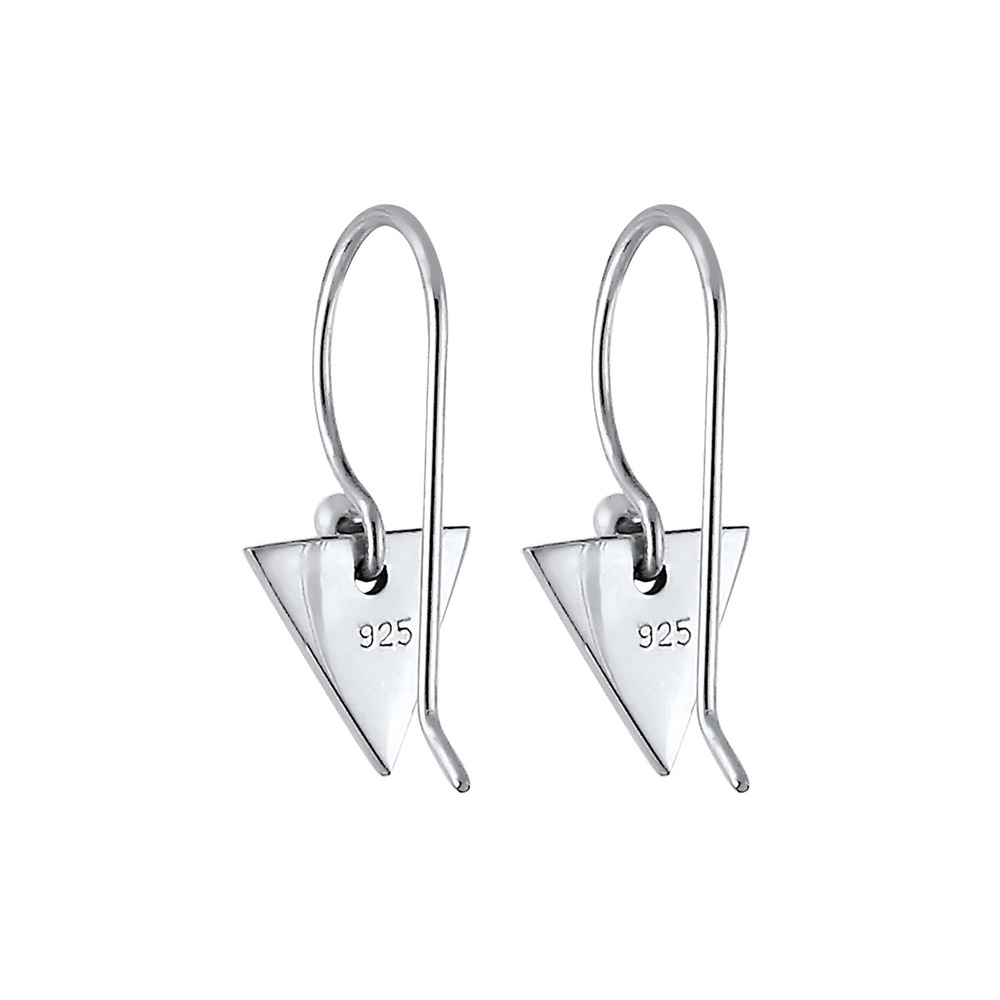 Elli Elli Boucles d'Oreilles Dreieck Geo Minimal Trend 925 Silber Boucles d'oreilles