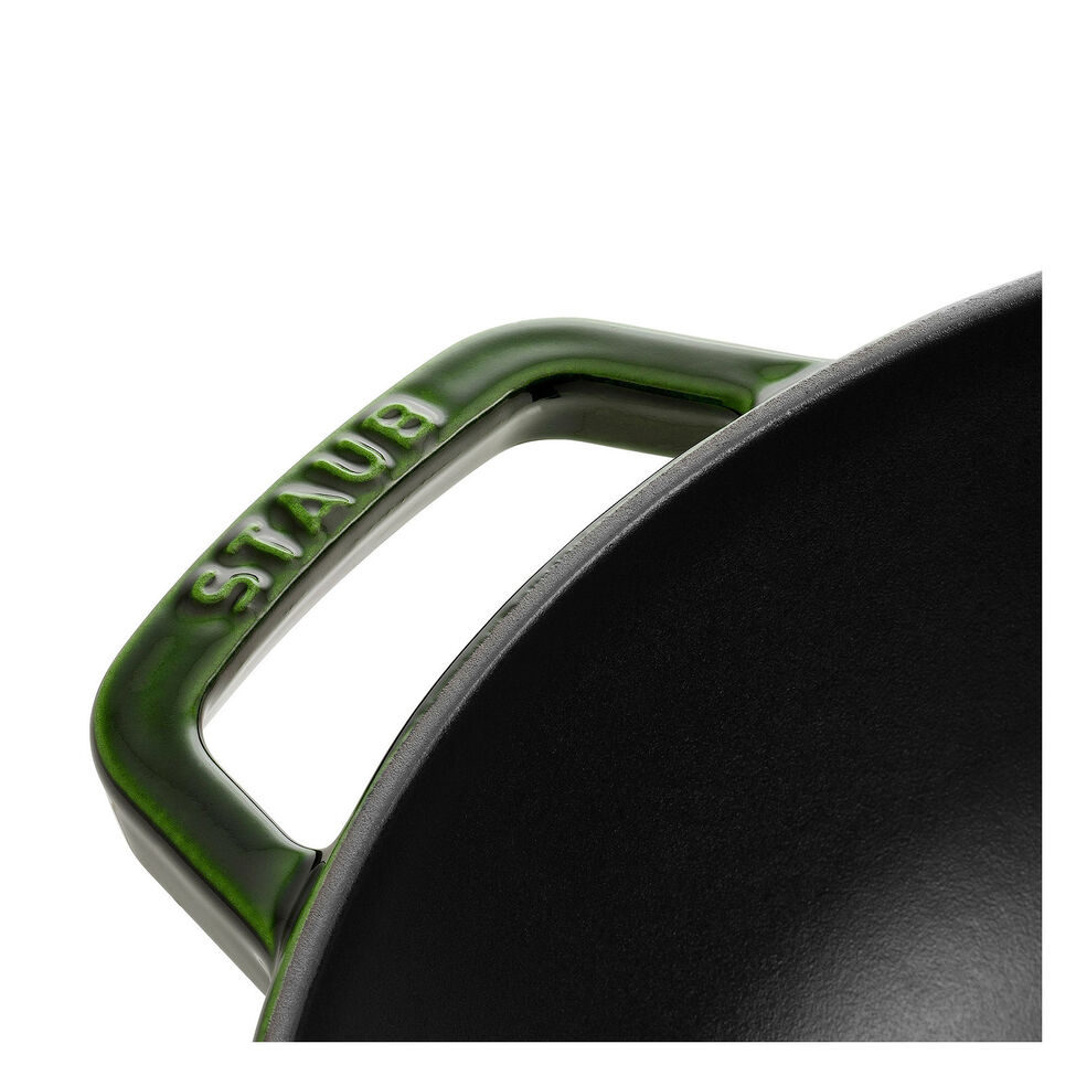 Wok mit Glasdeckel 30 cm, Gusseisen