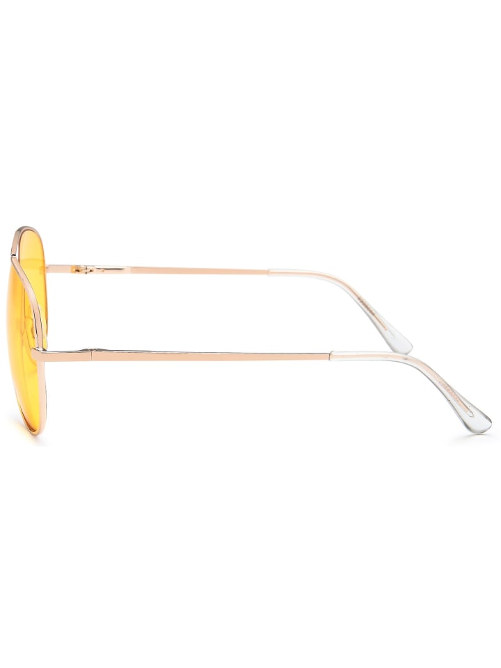 styleBREAKER Piloten Sonnenbrille in Gold / Gelb günstig kaufen onesize