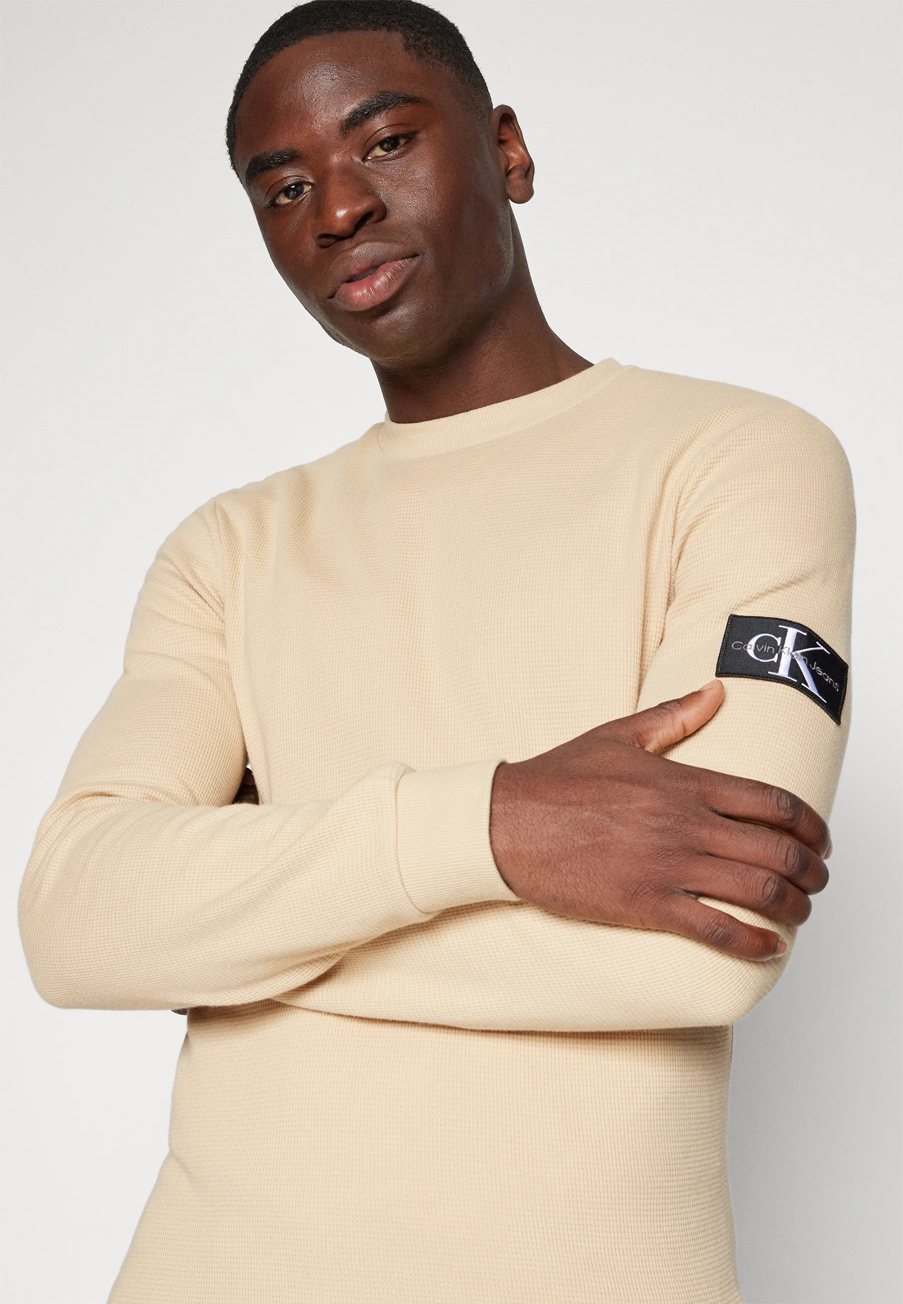 Calvin Klein Jeans BADGE WAFFLE - Suéter