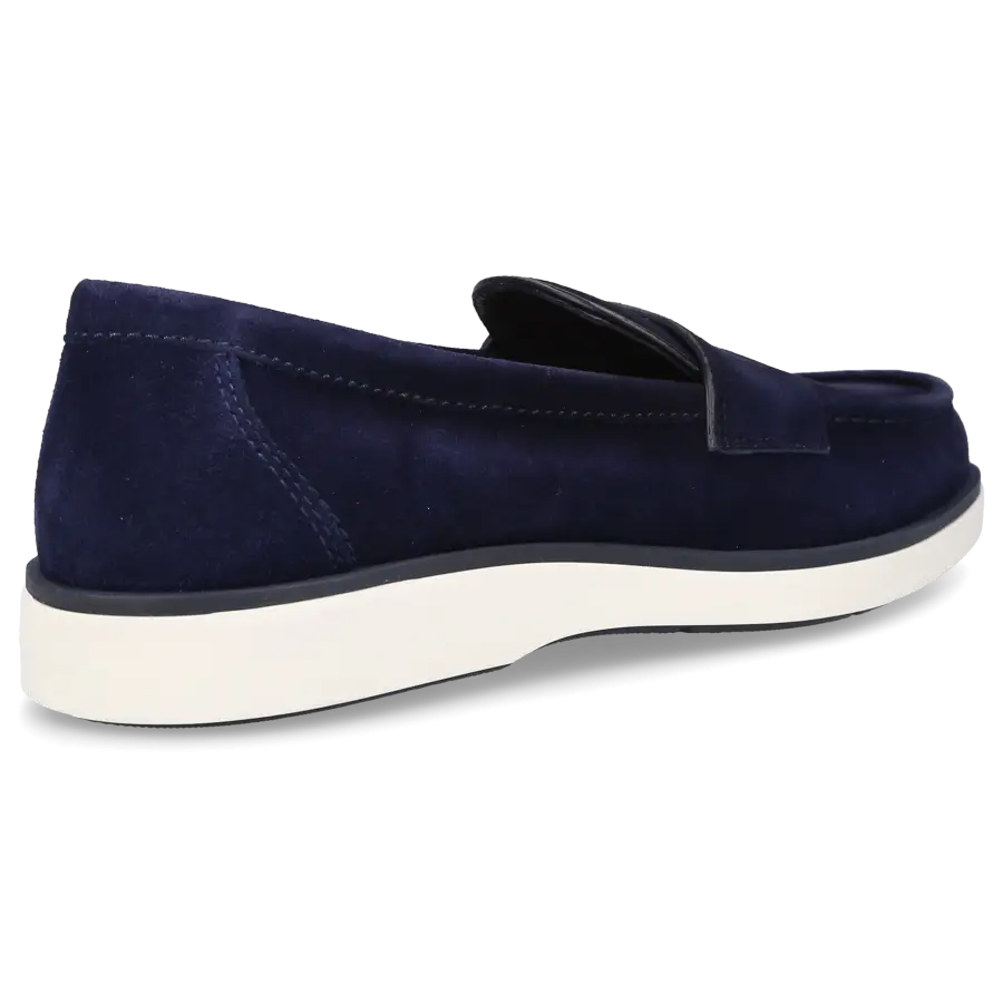 Santoni - Loafer 18657 Veloursleder - blau