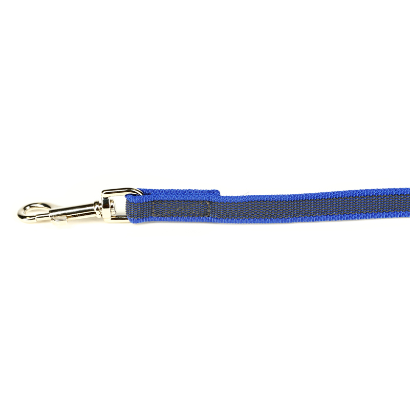 JULIUS-K9 Hundeleinen JULIUS-K9 Führleine 20mm Schlaufe 1 m blau/ grau