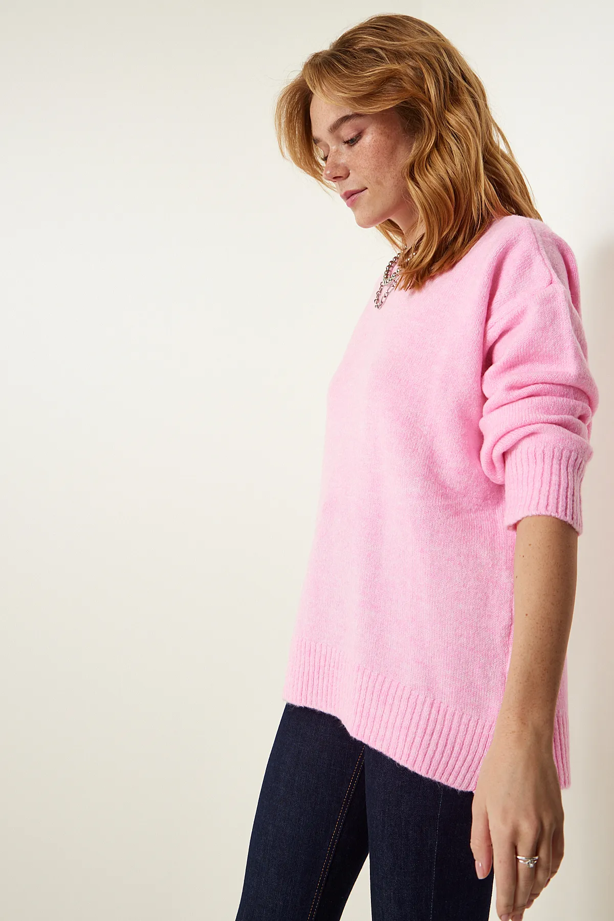 Happiness İstanbul  Pullover - Rosa - Oversized
