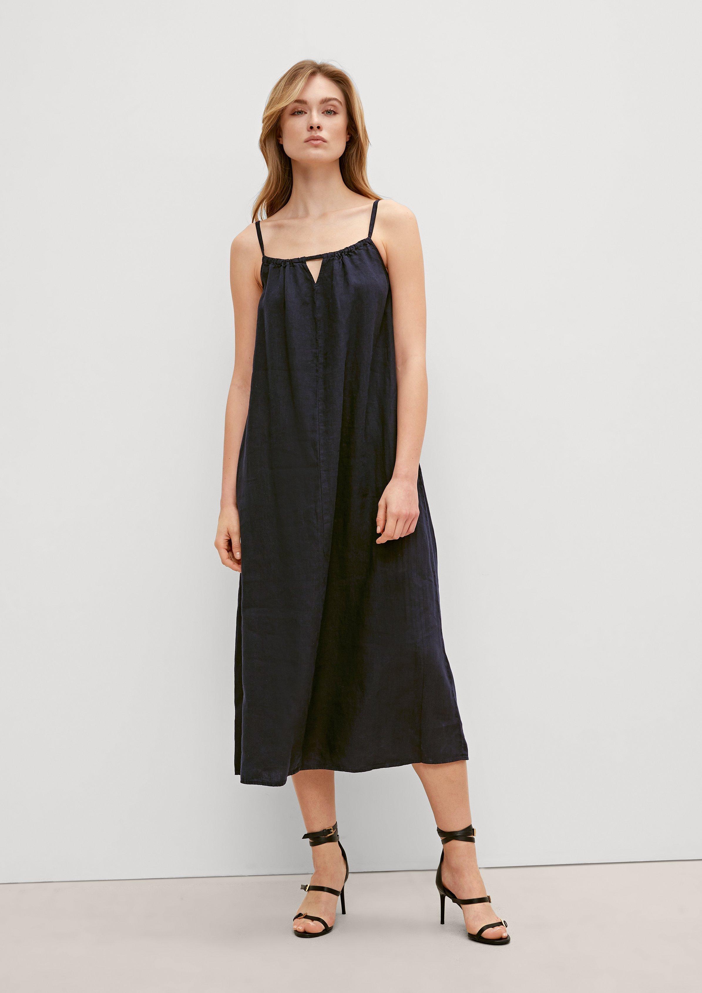Kleid aus Leinen - schwarz
