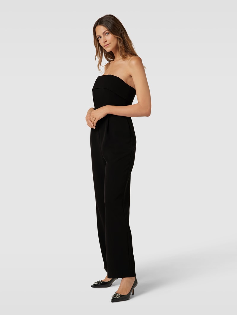 Off-Shoulder-Jumpsuit mit Bundfalten Modell 'VINELLE' in schwarz