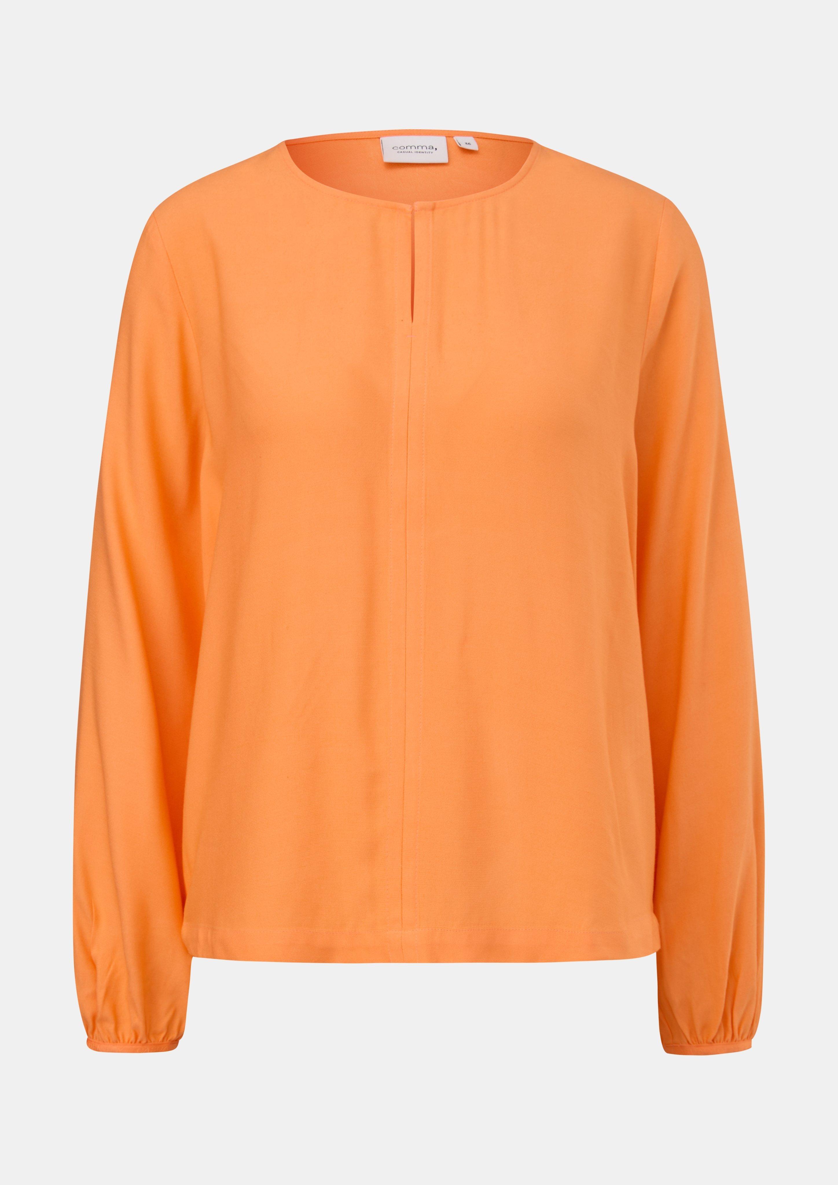 Bluse aus Satin - orange