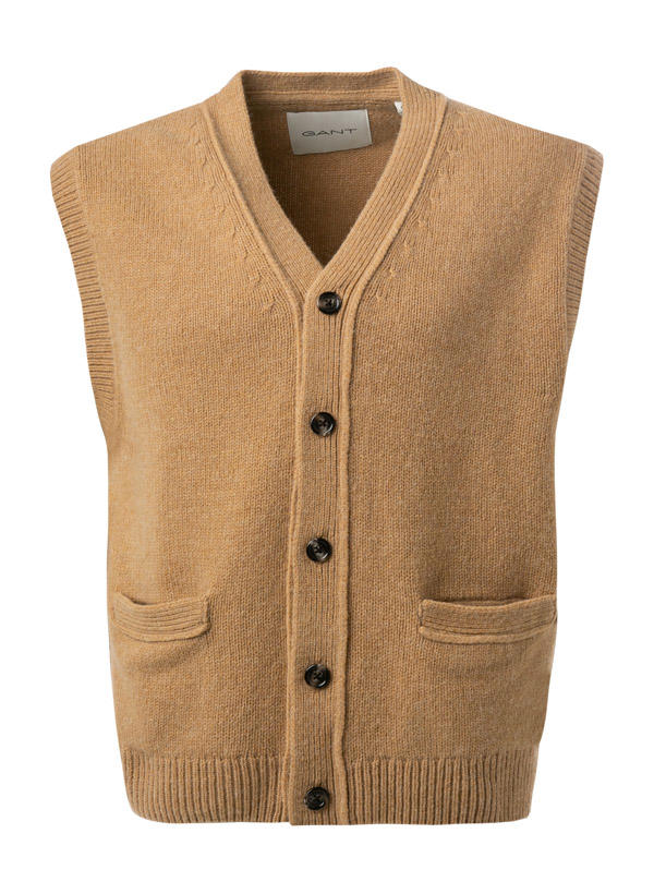 Gant, Pullunder, Wolle, khaki