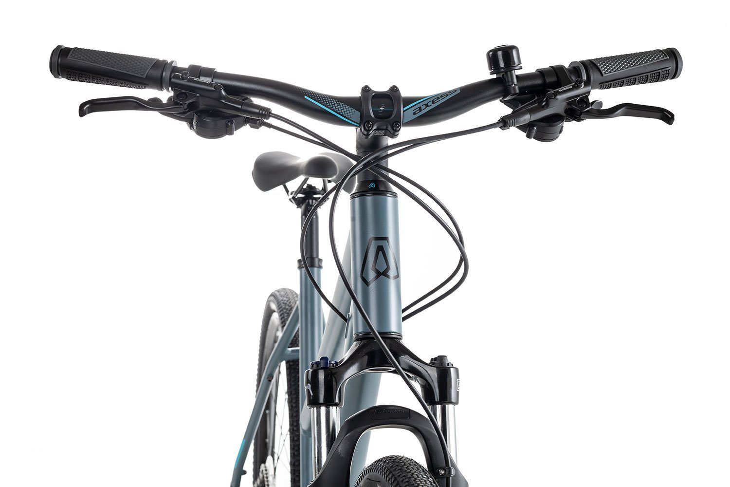 Axess Crossrad VERIS CROSS Trapez 2022, 27 Gang Shimano Alivio RD-M3100-9 Schaltwerk, Kettenschaltung, Crossbike schwarz/grau