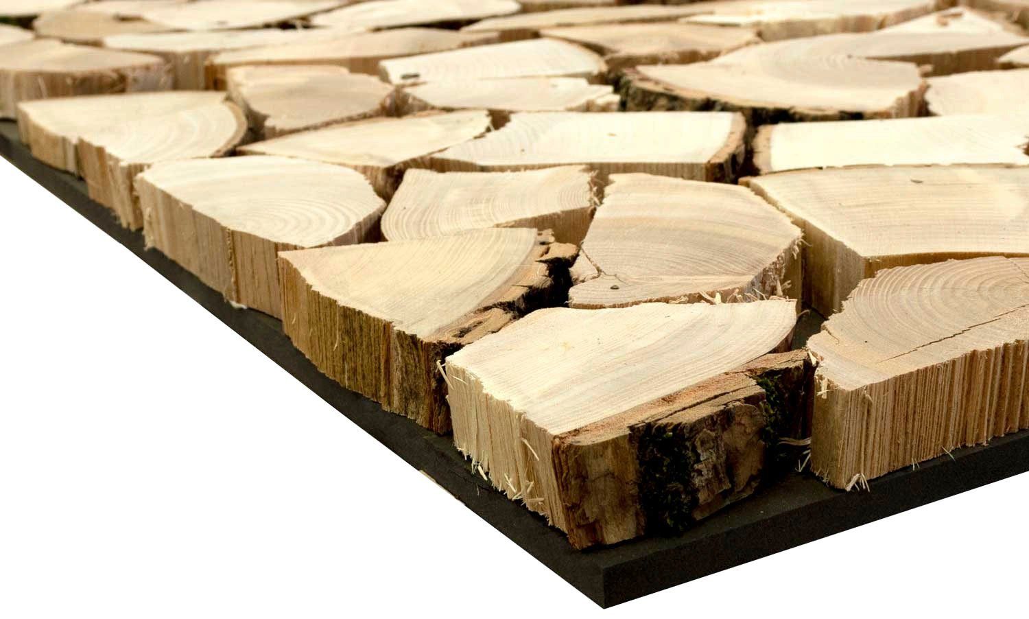 Wodewa Wandpaneel Kaminholz-Board large, BxL: 50x50 cm, 0,25 qm