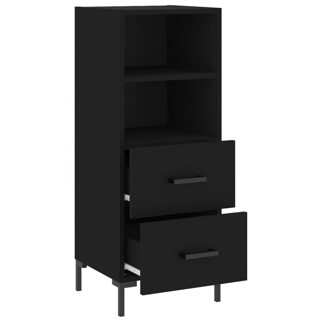 vidaXL Sideboard Sideboard Schwarz 34,5x34x90 cm Holzwerkstoff (1 St)