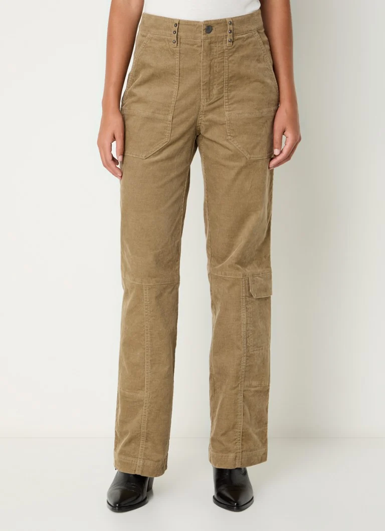 Pantaloni cargo cu talie înaltă și croială dreaptă Zadig & Voltaire Pepper din cordură