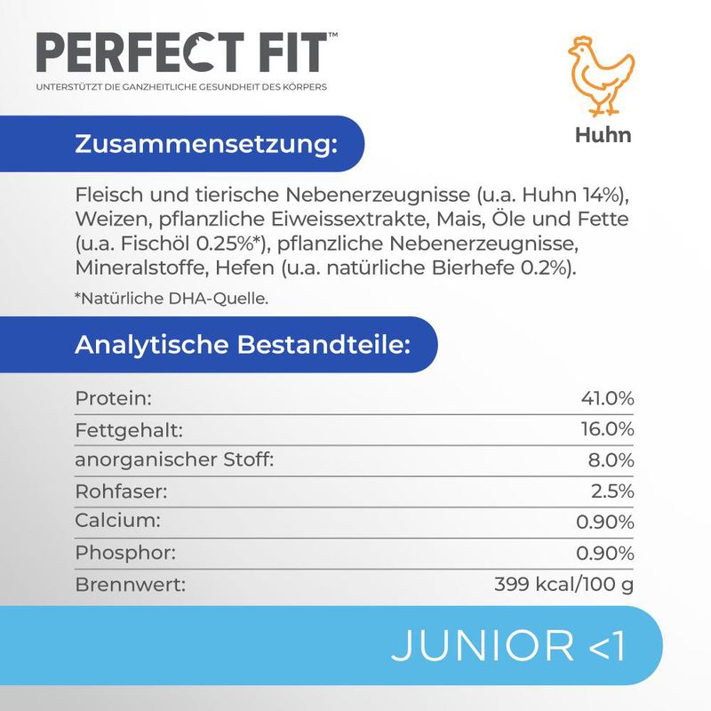 Perfect Fit Junior <1 - Reich an Huhn zu TOP-Preisen | bitiba %