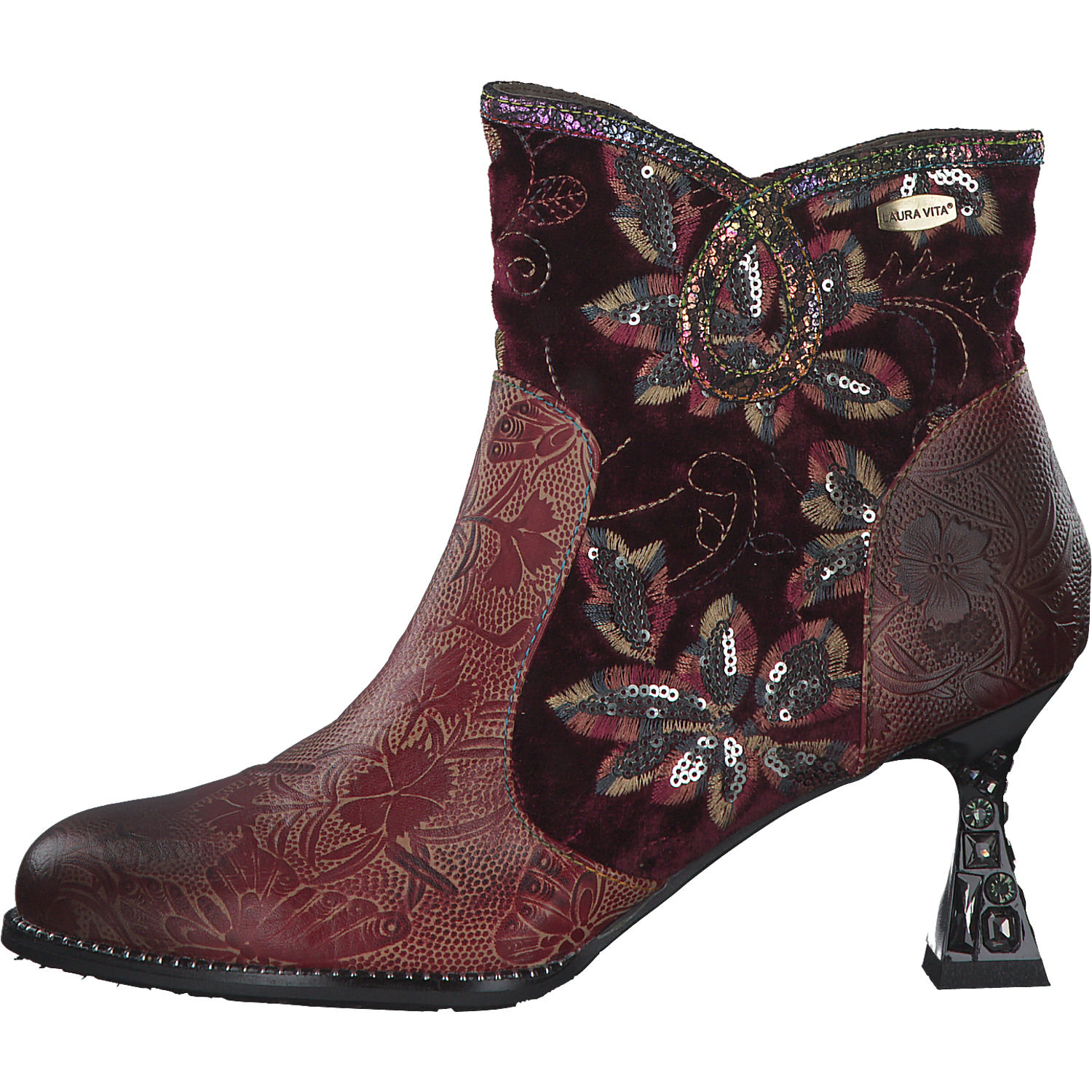 Laura Vita Oliveo 01, Stiefeletten, Damen, Rot
