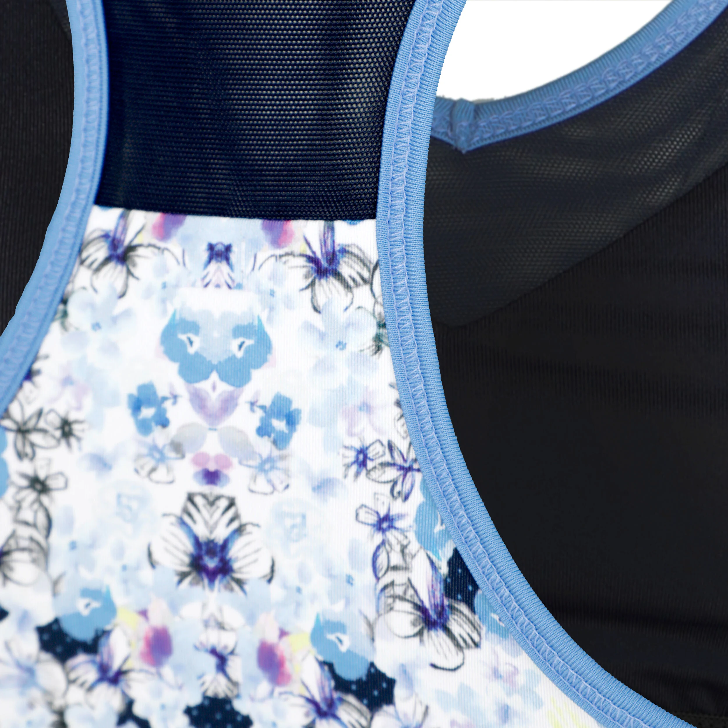 Forget Me Not With Bra Tank-Top Damen - Dunkelblau, Weiß