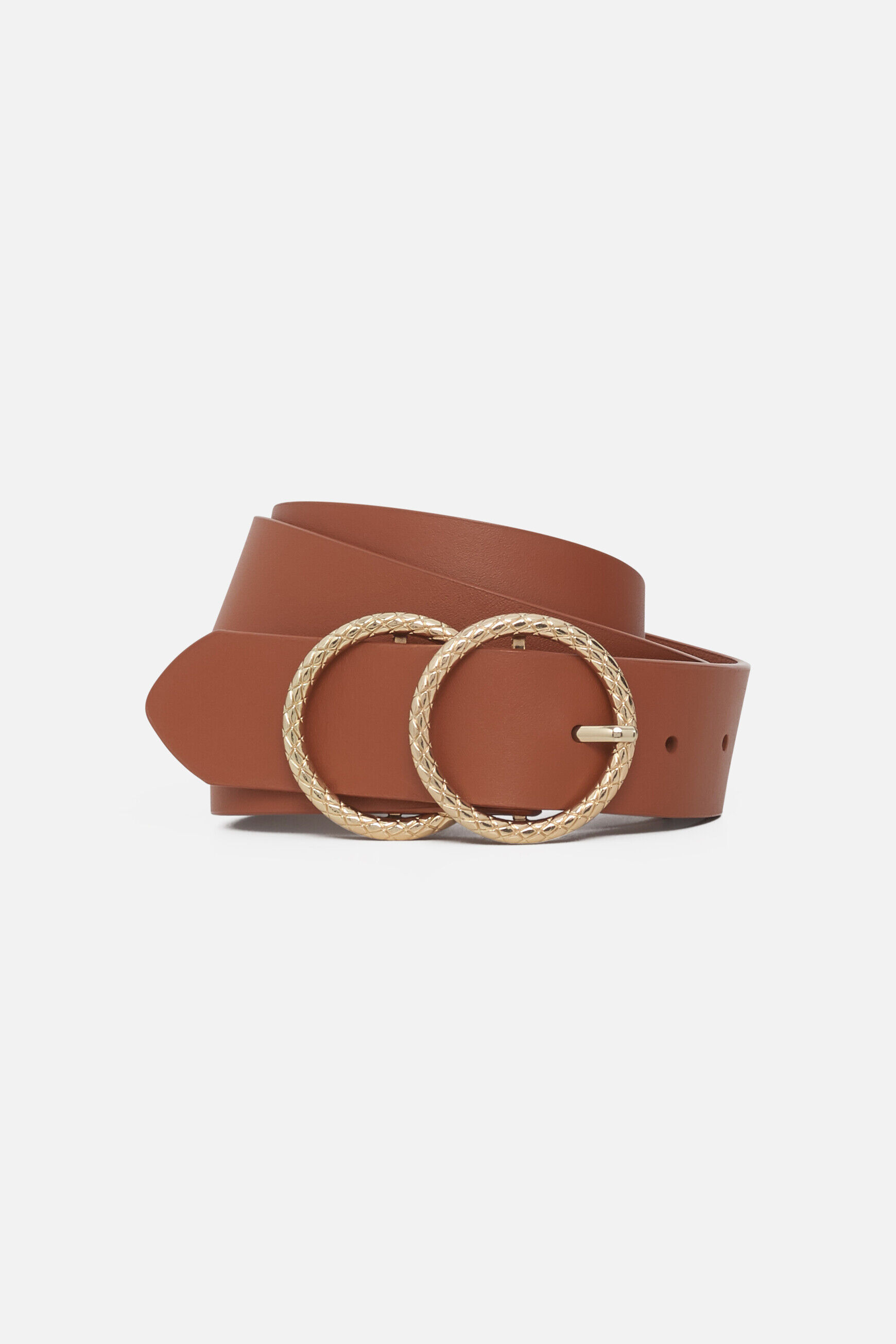Ceinture line camel femme
