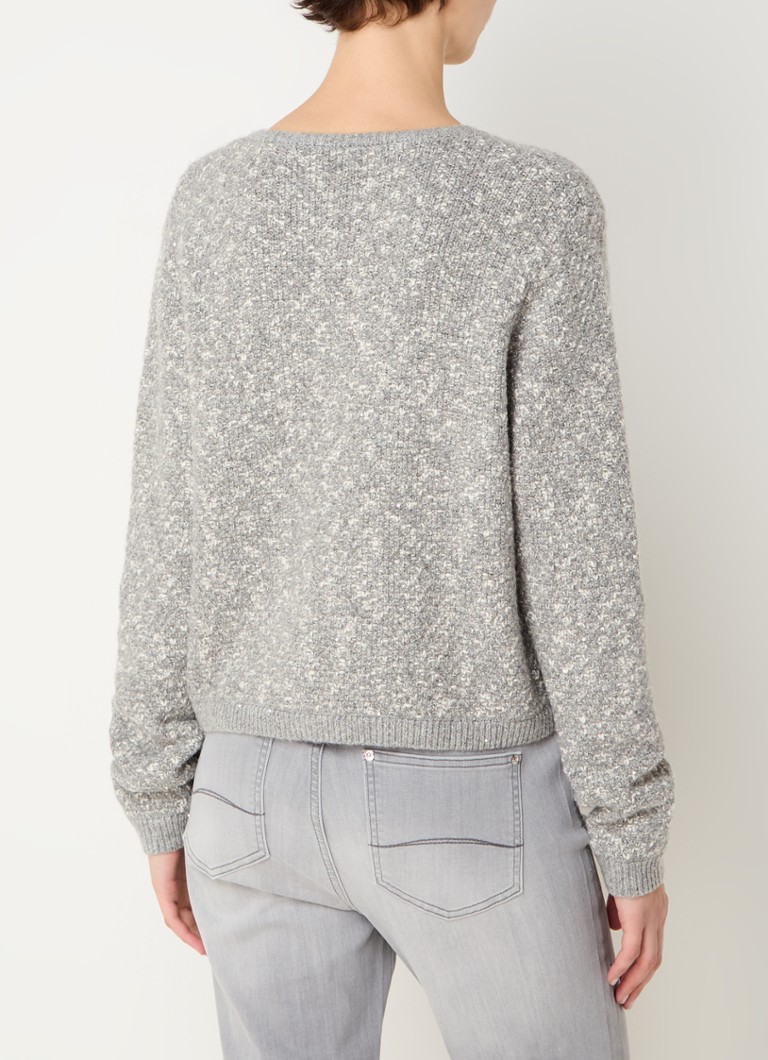 Expresso Chunky knit cardigan with lurex and sequins