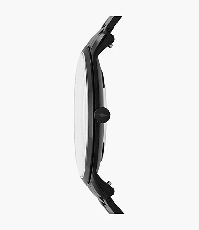 Fossil Herrenuhr The Minimalist Slim Edelstahl Schwarz
