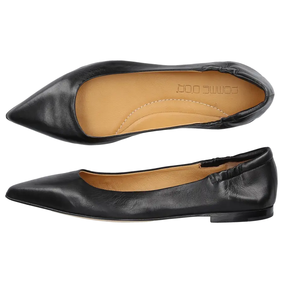 Pomme D`OR - Ballerinas 1720 Kalbsleder - schwarz