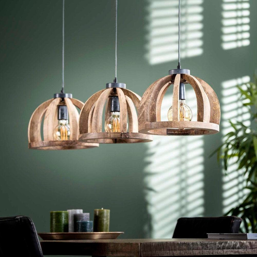famlights Hängeleuchte, Pendelleuchte Emil in Natur E27 3-flammig, keine Angabe, Leuchtmittel enthalten: Nein, warmweiss, Hängeleuchte, Pendellampe, Pendelleuchte