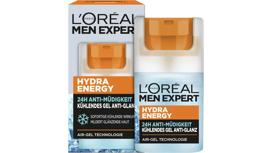 L'Oréal Men Expert Hydra Energy kühlendes Feuchtigkeitsgel Gesicht 50 ml