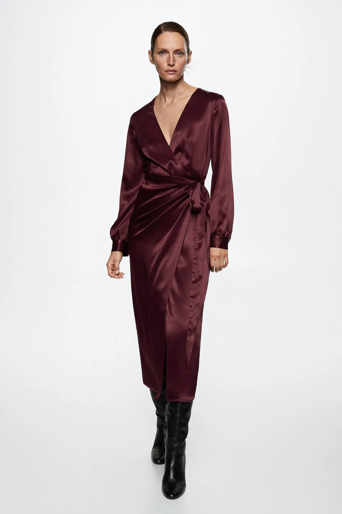 MANGO  37007769 Kleider und Overalls Burgund