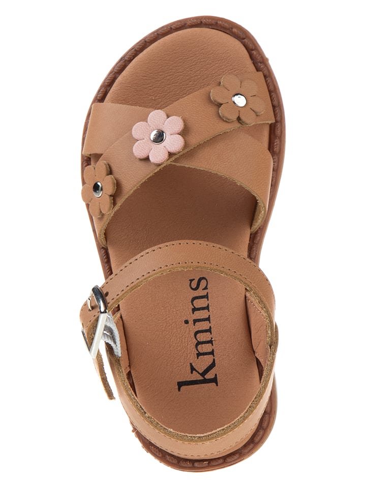 kmins Leder-Sandalen in Hellbraun günstig kaufen