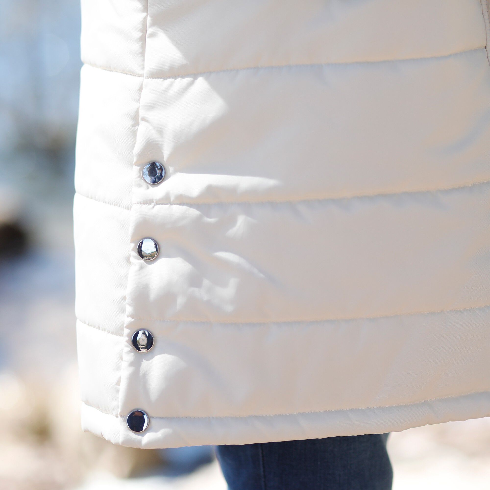 Doudoune longue matelassée imperméable, à capuche