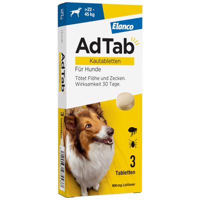 AdTab Kautabletten für sehr große Hunde, von 22 bis 45 kg