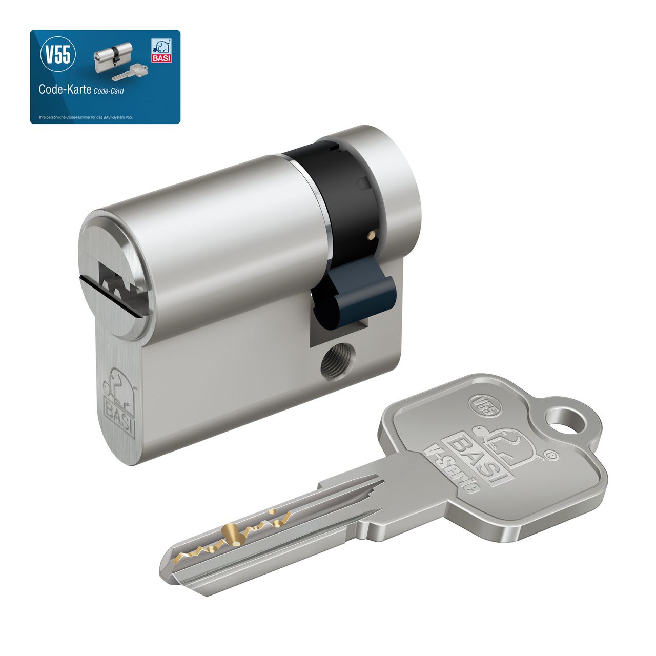 Basi Profil-Halbzylinder - V55 10/30 mm - Verschiedenschließend