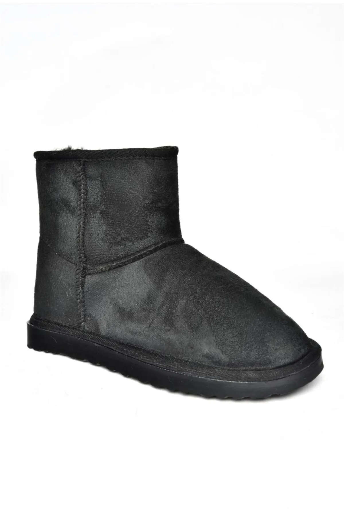 Fox Shoes  R612026502 Schwarze Wildlederstiefel für Damen mit Federn innen