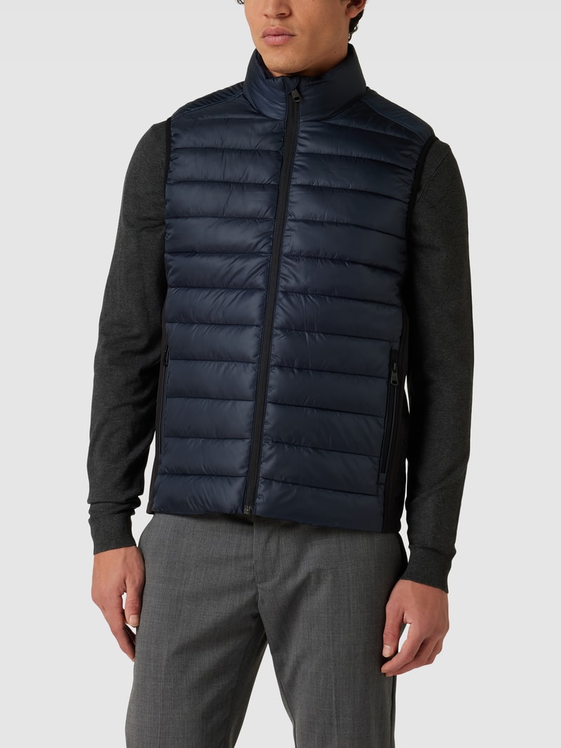 Weste mit Label-Details in marineblau