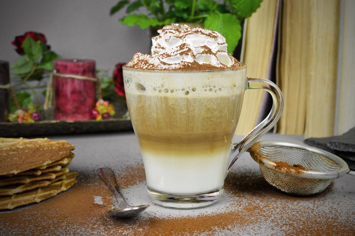 Sendez Gläser-Set 6 Cappuccino Kaffeegläser Teegläser 250 ml Henkel, Glas