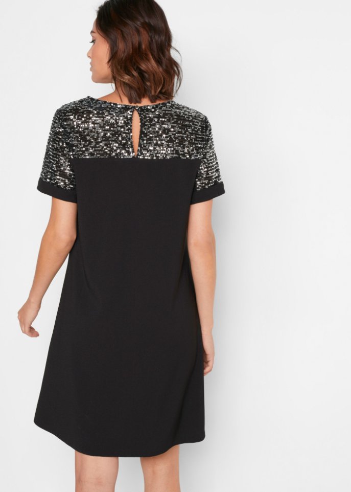Kleid mit Pailletten-Einsatz