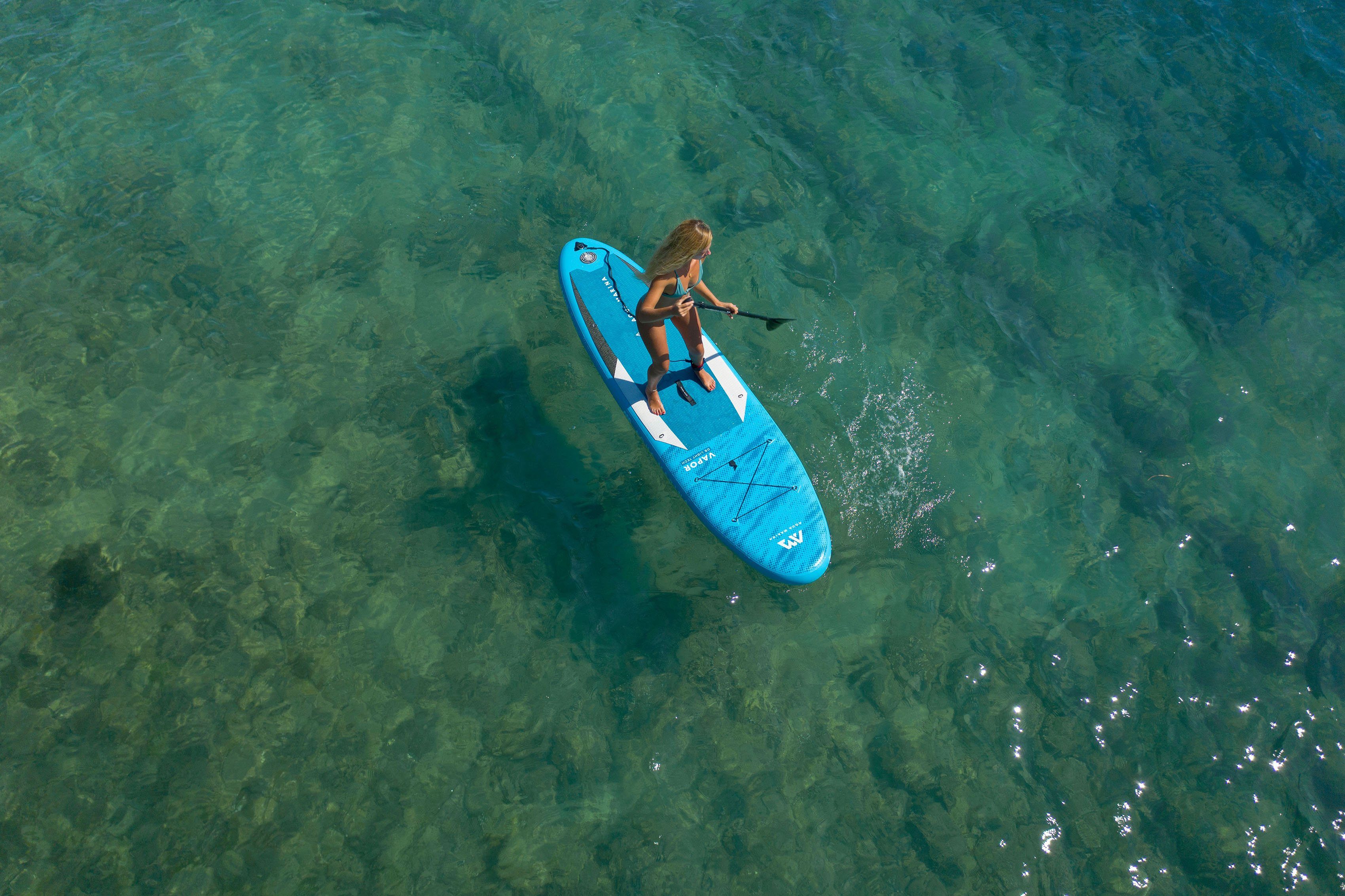Aqua Marina SUP-Board Vapor iSUP BT-21VAP, (Set, 6 tlg., mit Paddel, Pumpe und Transportrucksack)