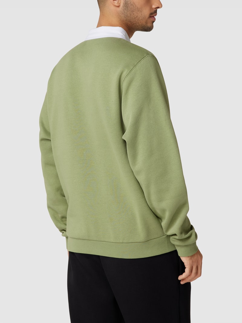 Poloshirt mit Label-Detail und Knopfleiste in hellgrün